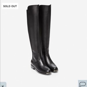 Cole Haan Black leather knee high boots